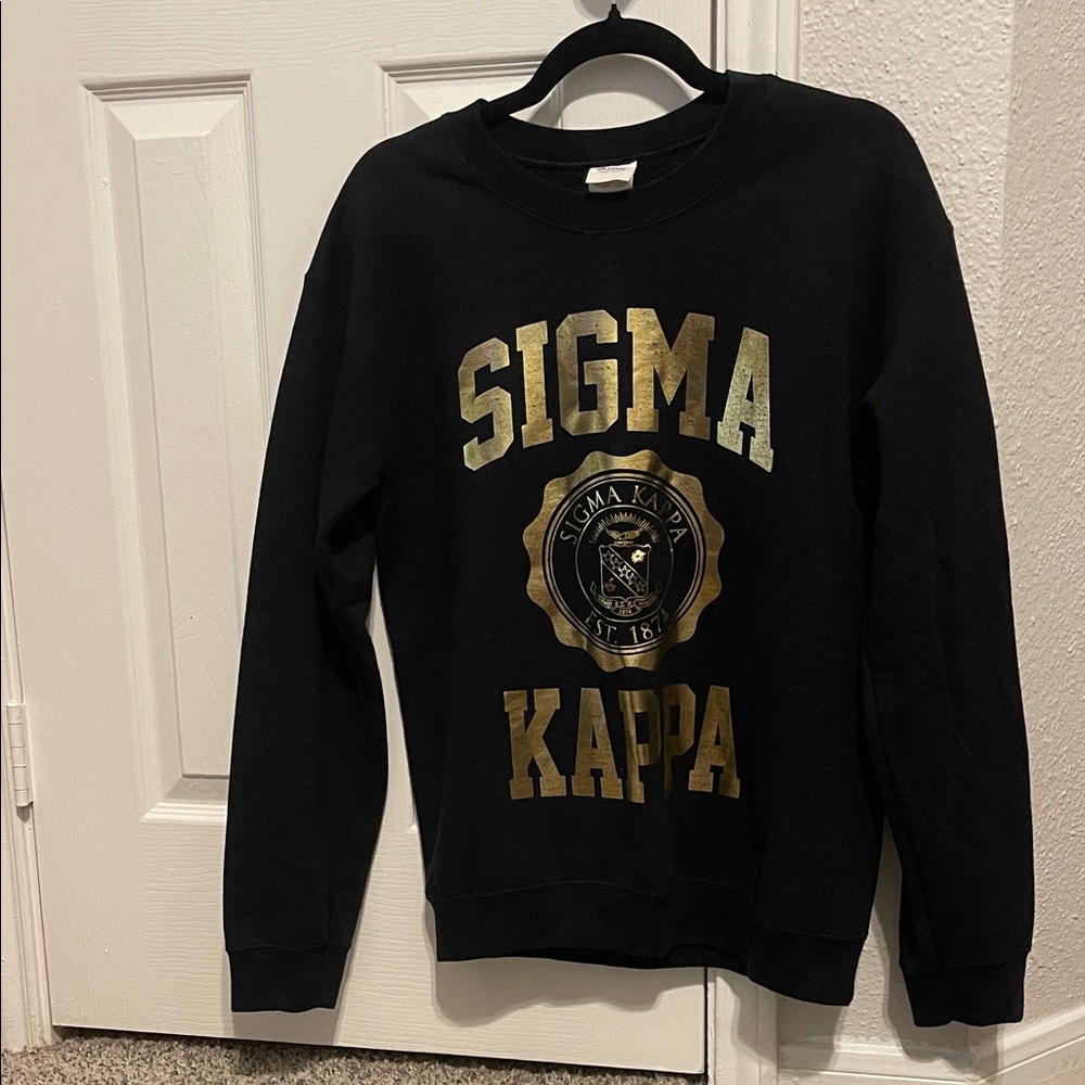 Sigma Kappa Black and Gold Sweater